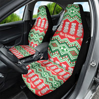New Zealand Christmas In July Car Seat Cover Meri Kirihimete Hei Tiki Taniko Motifs Seamless