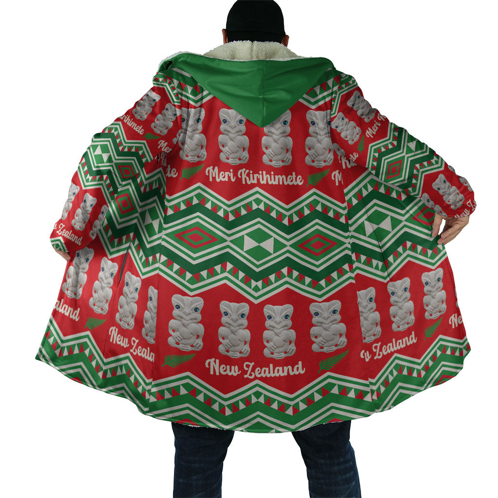 New Zealand Christmas In July Cloak Meri Kirihimete Hei Tiki Taniko Motifs Seamless