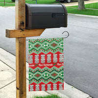 New Zealand Christmas In July Garden Flag Meri Kirihimete Hei Tiki Taniko Motifs Seamless