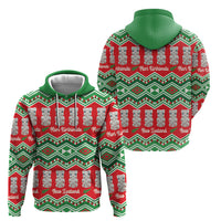 New Zealand Christmas In July Hoodie Meri Kirihimete Hei Tiki Taniko Motifs Seamless