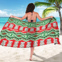 New Zealand Christmas In July Sarong Meri Kirihimete Hei Tiki Taniko Motifs Seamless