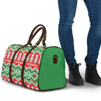New Zealand Christmas In July Travel Bag Meri Kirihimete Hei Tiki Taniko Motifs Seamless