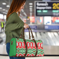 New Zealand Christmas In July Travel Bag Meri Kirihimete Hei Tiki Taniko Motifs Seamless