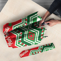 New Zealand Christmas In July Umbrella Meri Kirihimete Hei Tiki Taniko Motifs Seamless