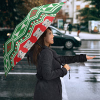 New Zealand Christmas In July Umbrella Meri Kirihimete Hei Tiki Taniko Motifs Seamless