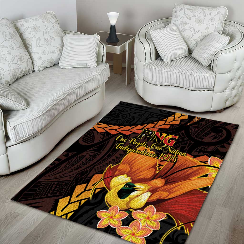 Papua New Guinea Independence Day Area Rug 50th Anniversary Papua Niu Gini Bird Of Paradise LT14