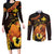 Papua New Guinea Independence Day Couples Matching Long Sleeve Bodycon Dress and Long Sleeve Button Shirt 50th Anniversary Papua Niu Gini Bird Of Paradise LT14