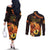 Papua New Guinea Independence Day Couples Matching Off The Shoulder Long Sleeve Dress and Long Sleeve Button Shirt 50th Anniversary Papua Niu Gini Bird Of Paradise LT14