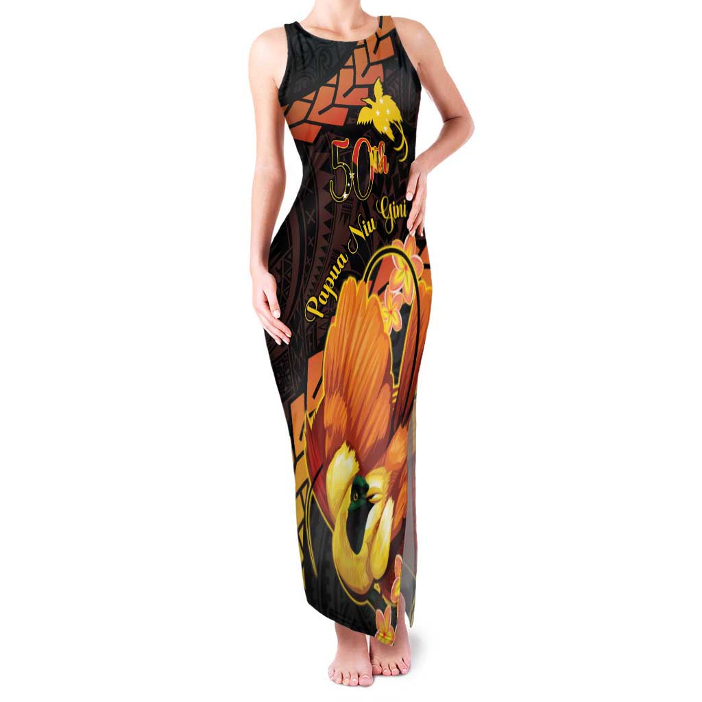 Papua New Guinea Independence Day Family Matching Tank Maxi Dress and Hawaiian Shirt 50th Anniversary Papua Niu Gini Bird Of Paradise LT14