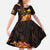 Papua New Guinea Independence Day Kid Short Sleeve Dress 50th Anniversary Papua Niu Gini Bird Of Paradise LT14