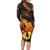 Papua New Guinea Independence Day Long Sleeve Bodycon Dress 49th Anniversary Papua Niu Gini Bird Of Paradise