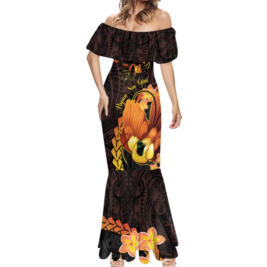 Papua New Guinea Independence Day Mermaid Dress 50th Anniversary Papua Niu Gini Bird Of Paradise LT14