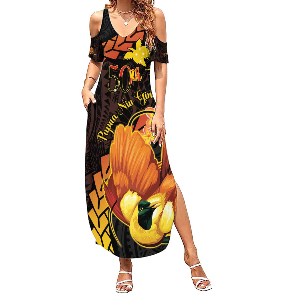 Papua New Guinea Independence Day Summer Maxi Dress 50th Anniversary Papua Niu Gini Bird Of Paradise LT14
