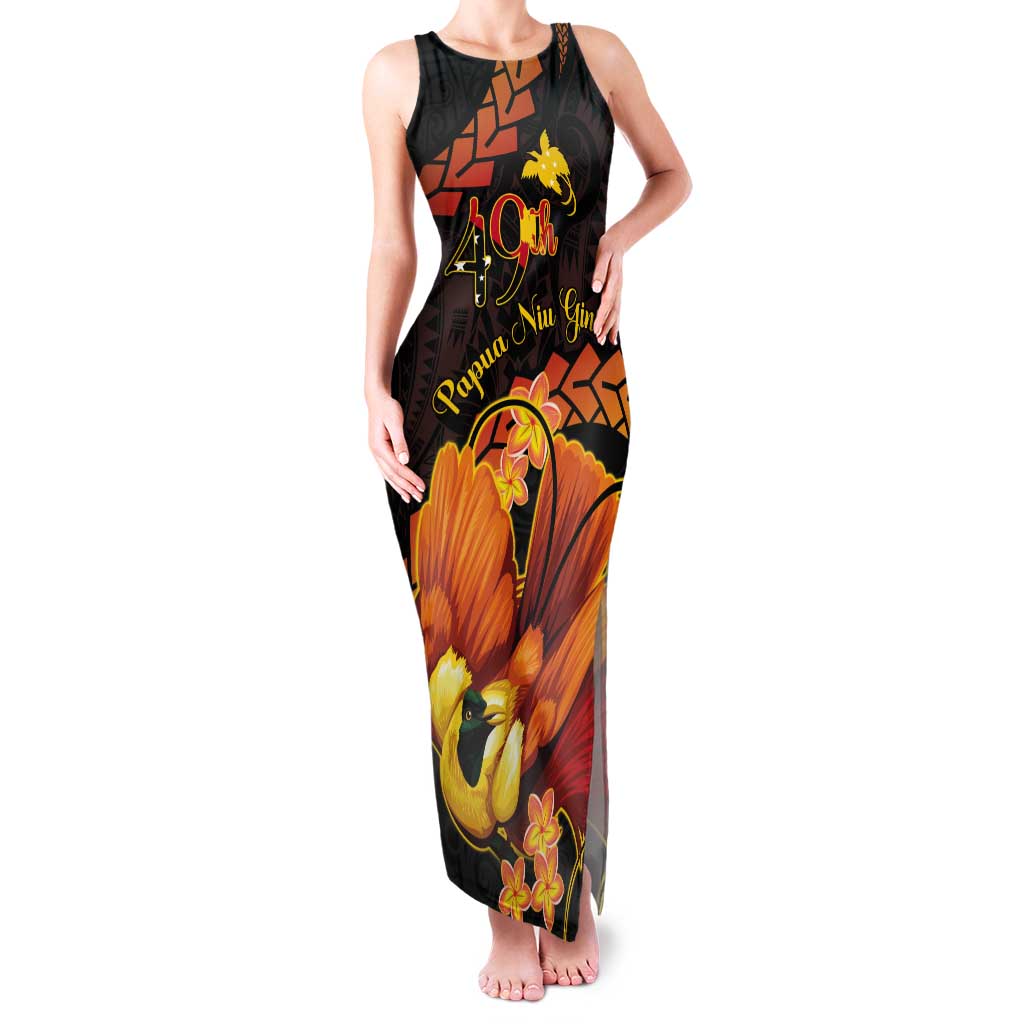 Papua New Guinea Independence Day Tank Maxi Dress 49th Anniversary Papua Niu Gini Bird Of Paradise