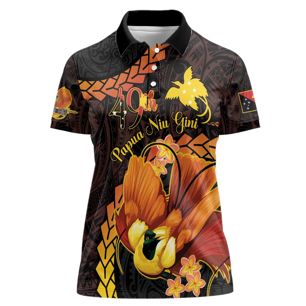 Papua New Guinea Independence Day Women Polo Shirt 49th Anniversary Papua Niu Gini Bird Of Paradise