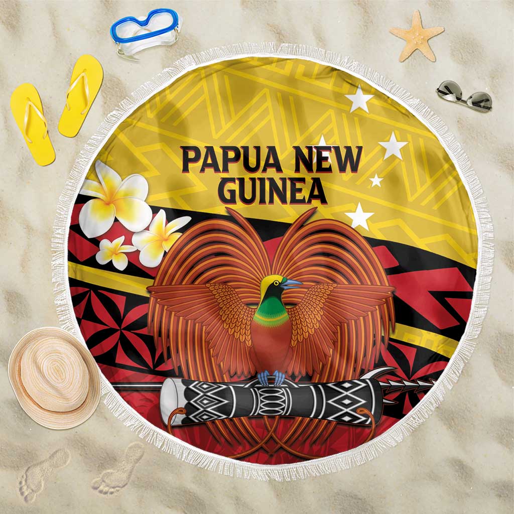 Papua New Guinea Independence Day Beach Blanket Since 1975 Unity In Diversity LT14 One Size 150cm Red - Polynesian Pride