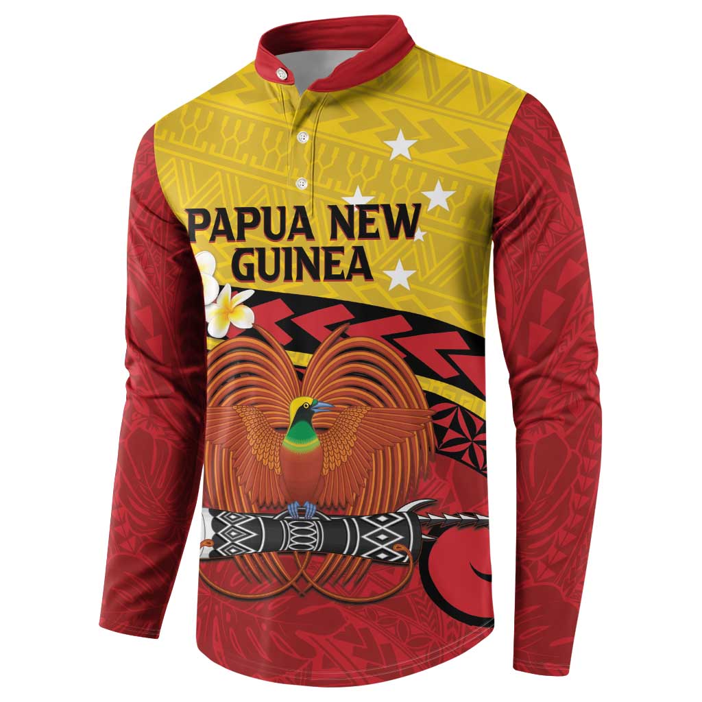 Papua New Guinea Independence Day Button Sweatshirt Since 1975 Unity In Diversity LT14 - Polynesian Pride