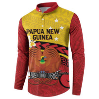 Papua New Guinea Independence Day Button Sweatshirt Since 1975 Unity In Diversity LT14 - Polynesian Pride
