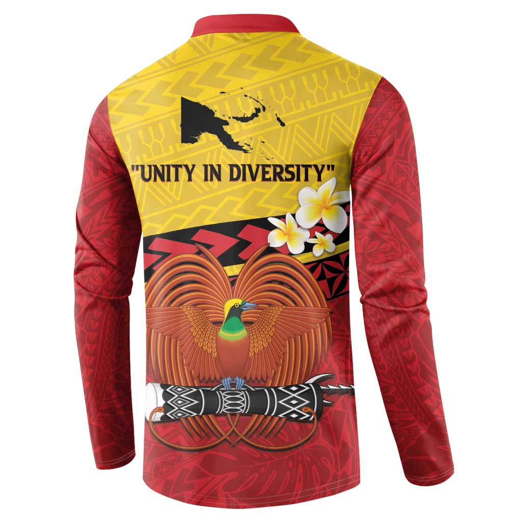 Papua New Guinea Independence Day Button Sweatshirt Since 1975 Unity In Diversity LT14 - Polynesian Pride