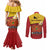 Papua New Guinea Independence Day Couples Matching Mermaid Dress and Long Sleeve Button Shirt Since 1975 Unity In Diversity
