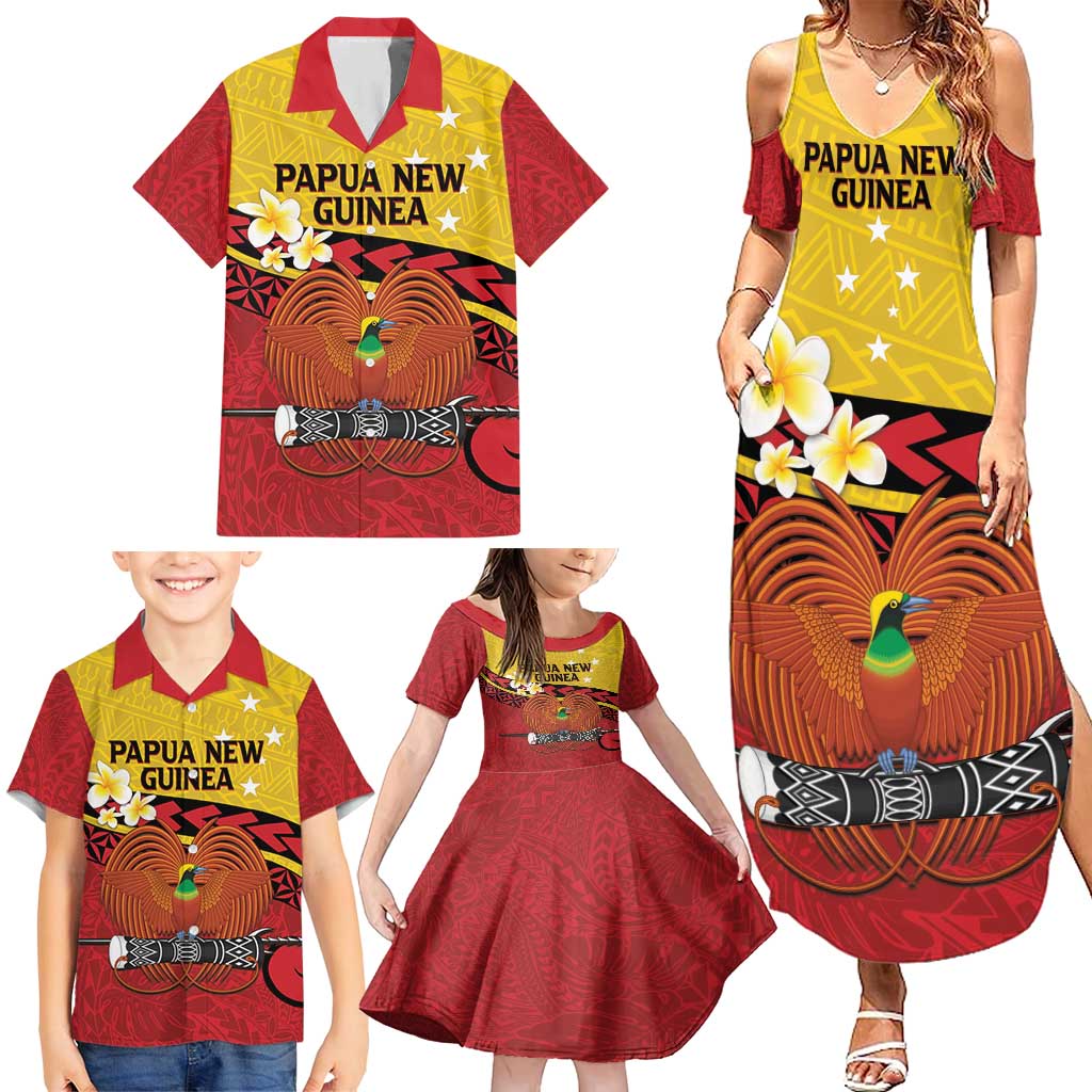 Papua New Guinea Independence Day Family Matching Summer Maxi Dress and Hawaiian Shirt Since 1975 Unity In Diversity LT14 - Polynesian Pride
