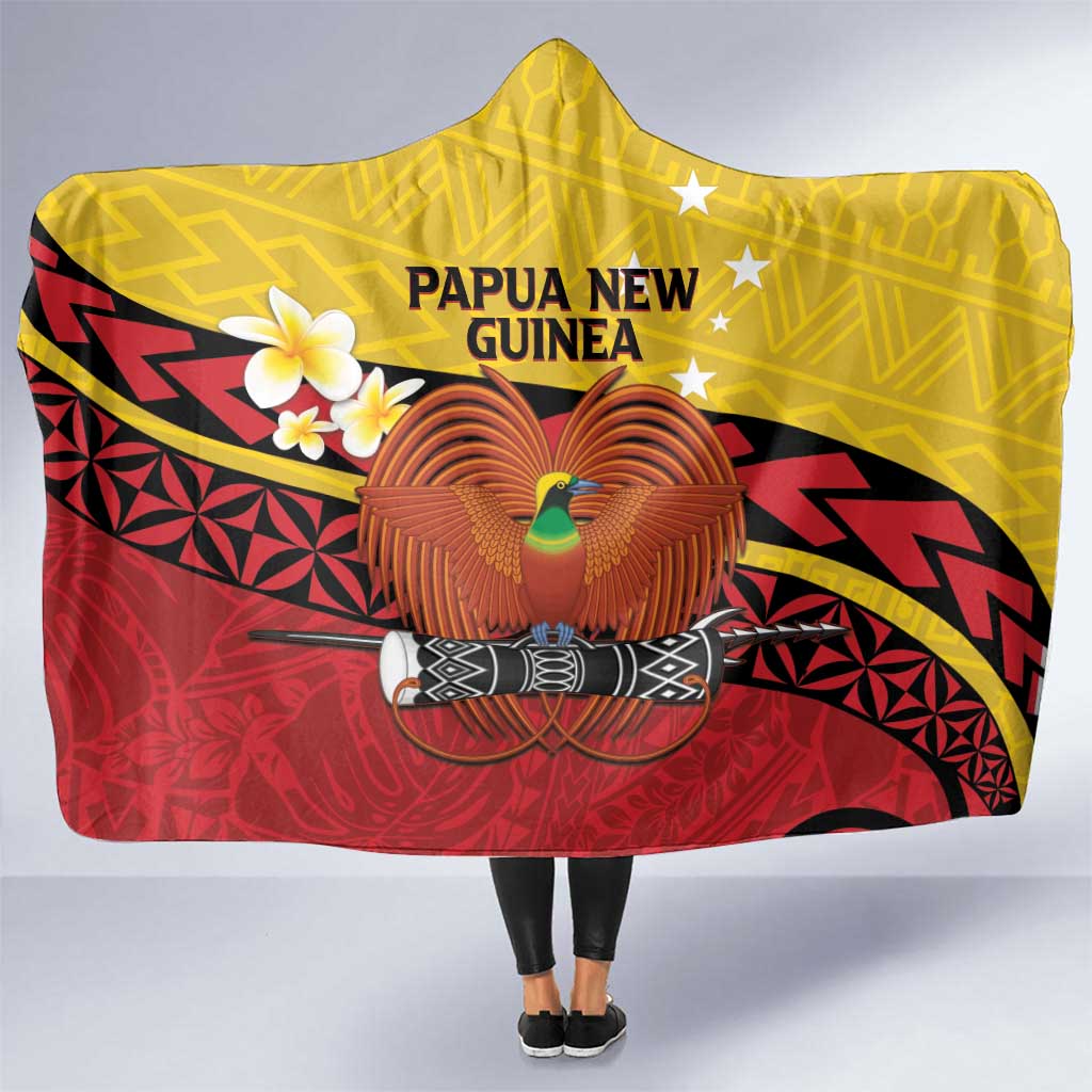 Papua New Guinea Independence Day Hooded Blanket Since 1975 Unity In Diversity LT14 One Size Red - Polynesian Pride