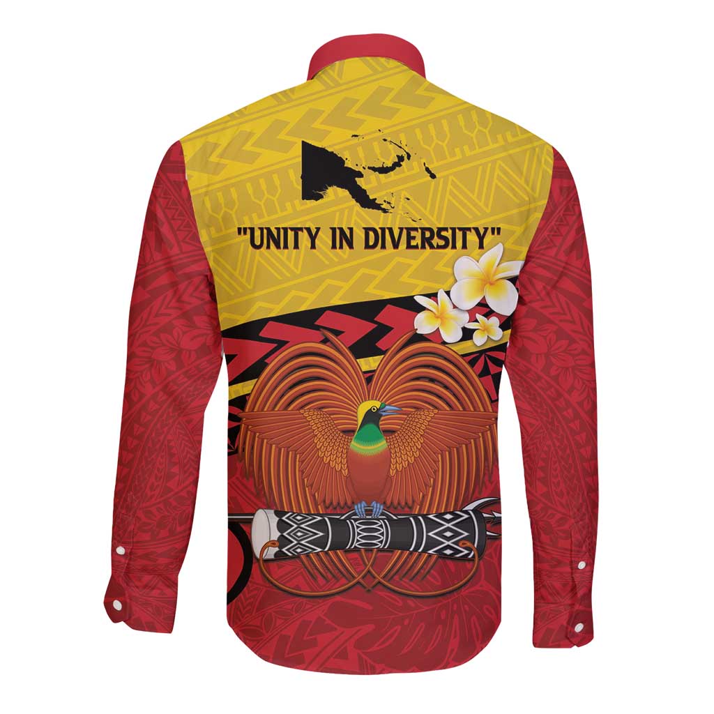 Papua New Guinea Independence Day Long Sleeve Button Shirt Since 1975 Unity In Diversity