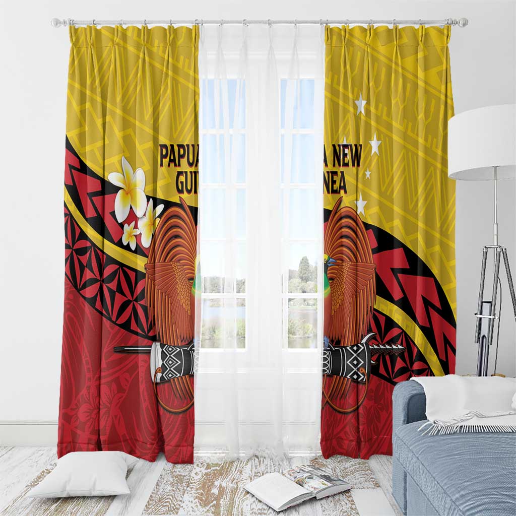 Papua New Guinea Independence Day Window Curtain Since 1975 Unity In Diversity LT14 - Polynesian Pride