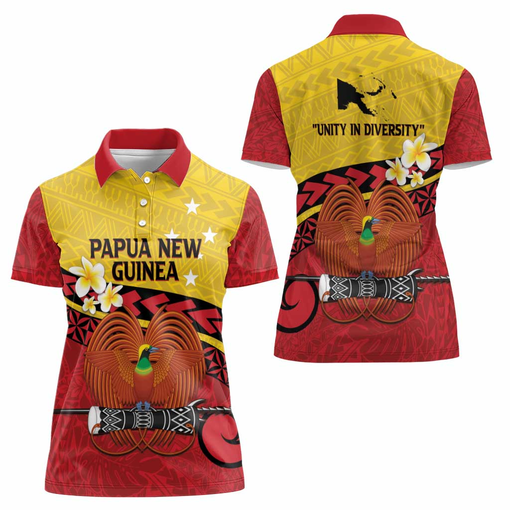 Papua New Guinea Independence Day Women Polo Shirt Since 1975 Unity In Diversity