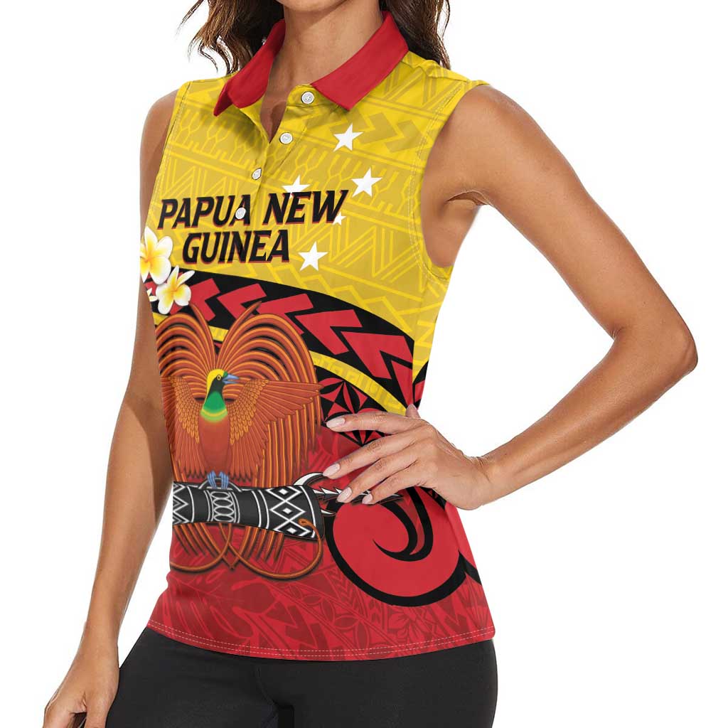 Papua New Guinea Independence Day Women Sleeveless Polo Shirt Since 1975 Unity In Diversity