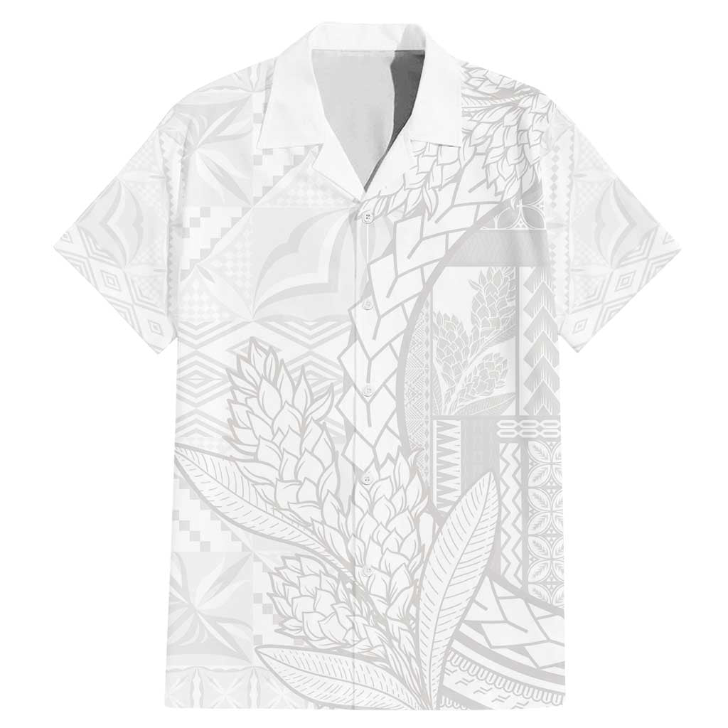 Samoa White Sunday Family Matching Mermaid Dress and Hawaiian Shirt Lotu Tamaiti Siapo With Teuila