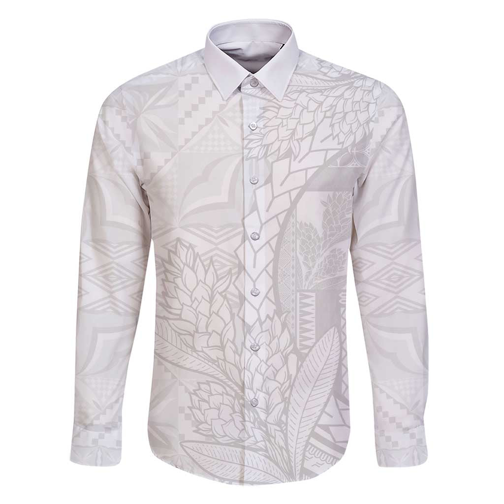 Samoa White Sunday Family Matching Short Sleeve Bodycon Dress and Hawaiian Shirt Lotu Tamaiti Siapo With Teuila