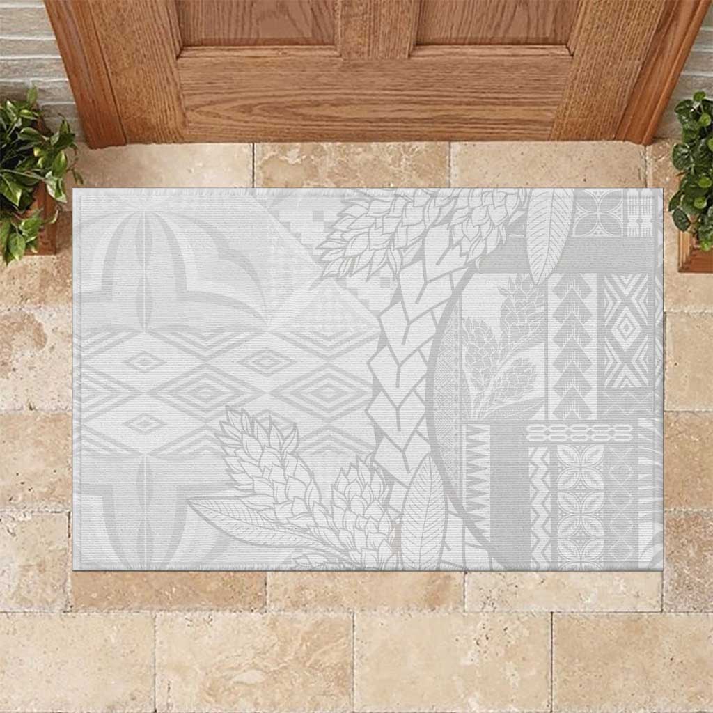 Samoa White Sunday Rubber Doormat Lotu Tamaiti Siapo With Teuila