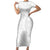 Samoa White Sunday Short Sleeve Bodycon Dress Lotu Tamaiti Siapo With Teuila