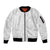 Samoa White Sunday Sleeve Zip Bomber Jacket Lotu Tamaiti Siapo With Teuila