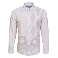 Tonga White Sunday Family Matching Tank Maxi Dress and Hawaiian Shirt Manuia le Aso Sa o Tamaiti Heilala With Ngatu Pattern