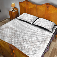 Tonga White Sunday Quilt Bed Set Manuia le Aso Sa o Tamaiti Heilala With Ngatu Pattern