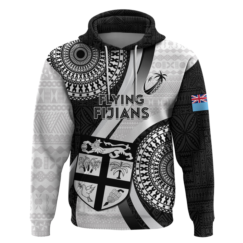 Fiji Rugby Hoodie World Cup 2023 Go Champions Fijian Tapa Black Version LT14 Pullover Hoodie Black - Polynesian Pride