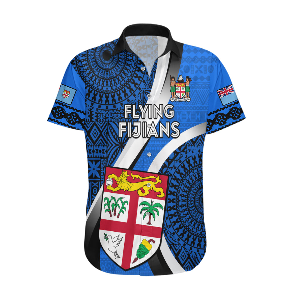 Fiji Rugby Hawaiian Shirt World Cup 2023 Go Champions Fijian Tapa Blue Version LT14 Blue - Polynesian Pride