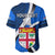 Custom Fiji Rugby Baseball Jersey World Cup 2023 Go Champions Fijian Tapa Blue Version LT14 - Polynesian Pride