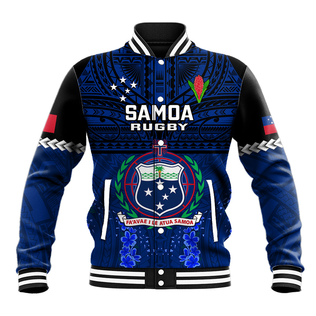 Samoa Rugby Baseball Jacket World Cup 2023 Go Champions Manu Samoa LT14 Unisex Blue - Polynesian Pride