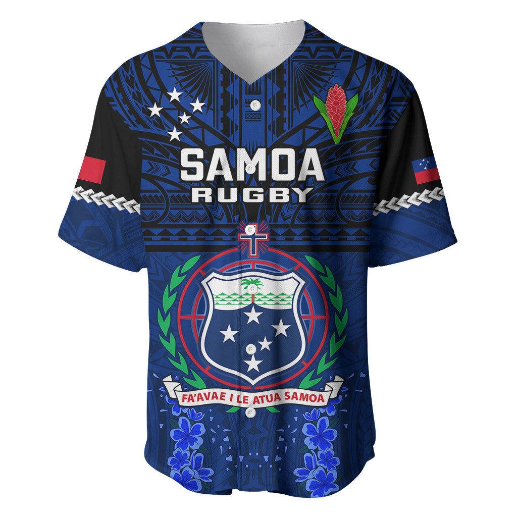 Samoa Rugby Baseball Jersey World Cup 2023 Go Champions Manu Samoa LT14 Blue - Polynesian Pride