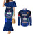 Samoa Rugby Couples Matching Mermaid Dress and Long Sleeve Button Shirts World Cup 2023 Go Champions Manu Samoa LT14 Blue - Polynesian Pride