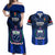 Samoa Rugby Couples Matching Off Shoulder Maxi Dress and Hawaiian Shirt World Cup 2023 Go Champions Manu Samoa LT14 Blue - Polynesian Pride