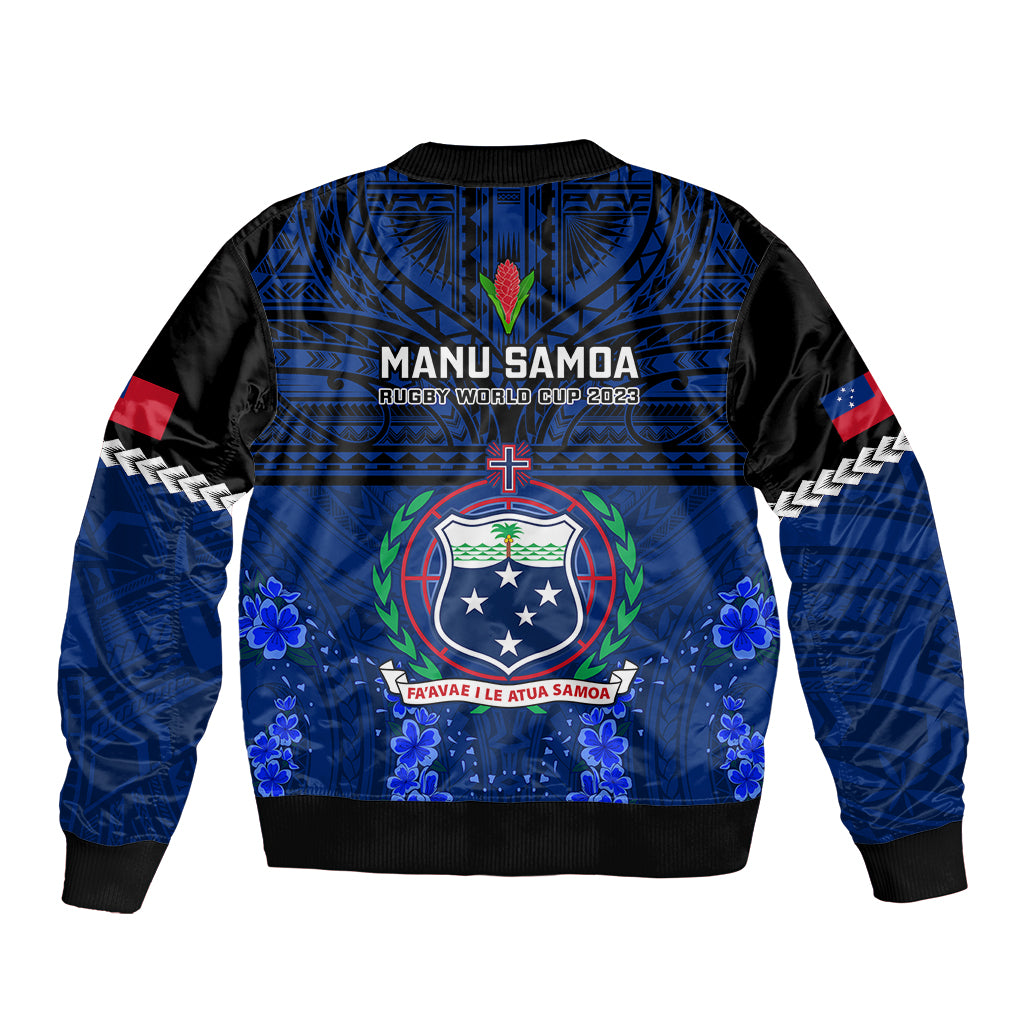 Samoa Rugby Sleeve Zip Bomber Jacket World Cup 2023 Go Champions Manu Samoa LT14 - Polynesian Pride