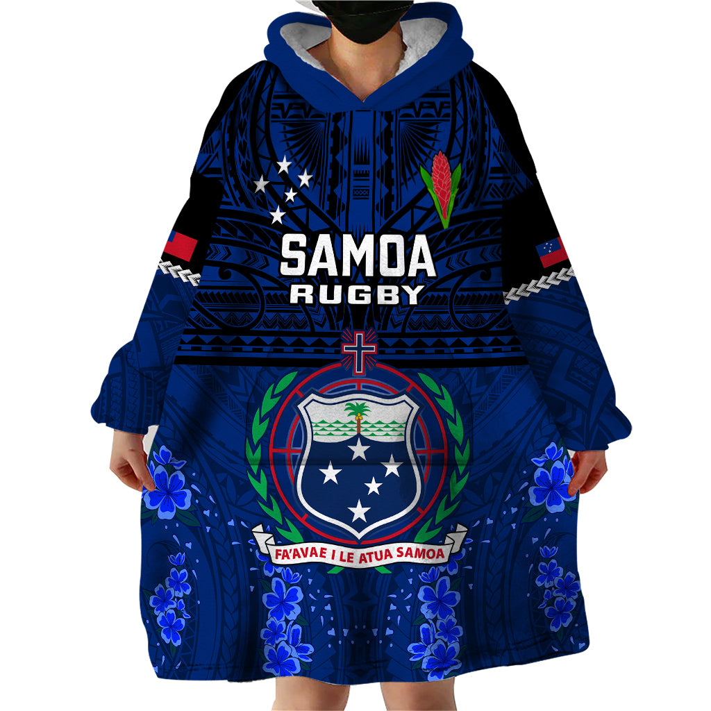 Samoa Rugby Wearable Blanket Hoodie World Cup 2023 Go Champions Manu Samoa LT14 - Polynesian Pride