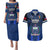 Custom Samoa Rugby Couples Matching Puletasi Dress and Hawaiian Shirt World Cup 2023 Go Champions Manu Samoa LT14 Blue - Polynesian Pride