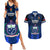 Custom Samoa Rugby Couples Matching Summer Maxi Dress and Hawaiian Shirt World Cup 2023 Go Champions Manu Samoa LT14 Blue - Polynesian Pride