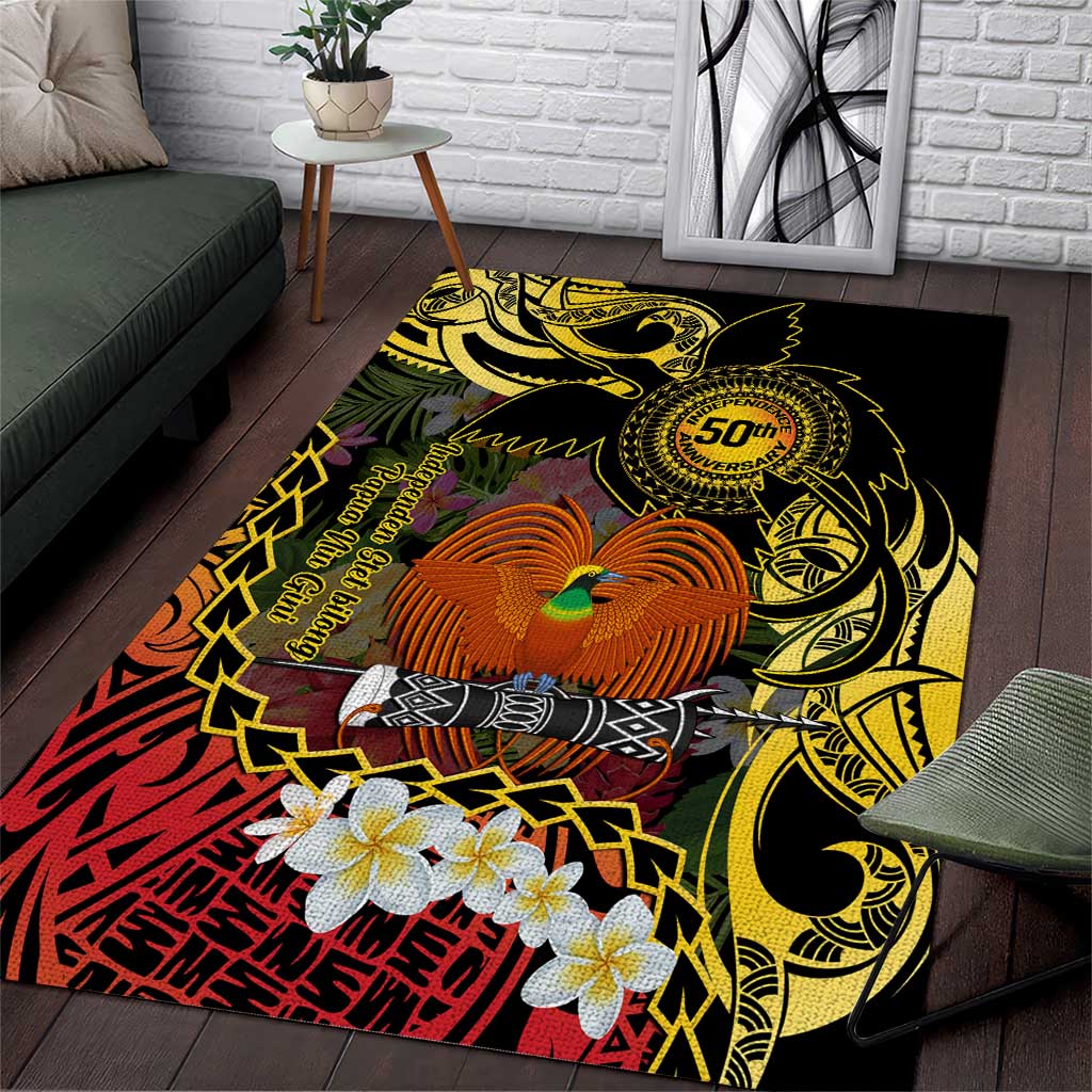 Papua New Guinea 50th Independence Anniversary Area Rug Independen Stet bilong Papua Niu Gini LT14