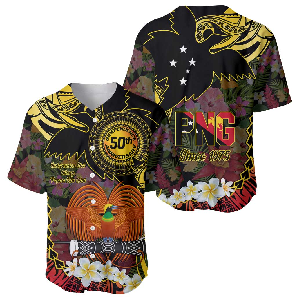 Papua New Guinea 50th Independence Anniversary Baseball Jersey Independen Stet bilong Papua Niu Gini LT14